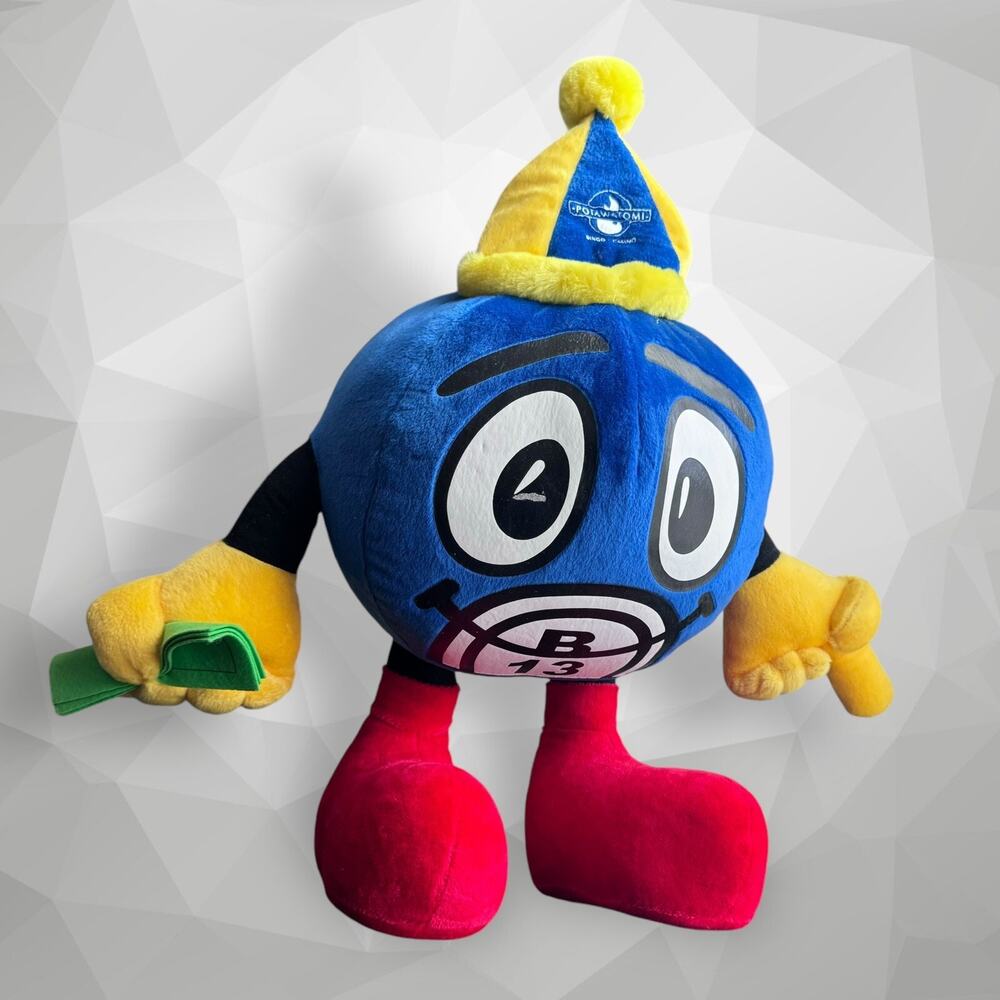 RARE Self Standing Potawatomi Casino Mascot Bingo Ball PLUSH Milwaukee Wisconsin